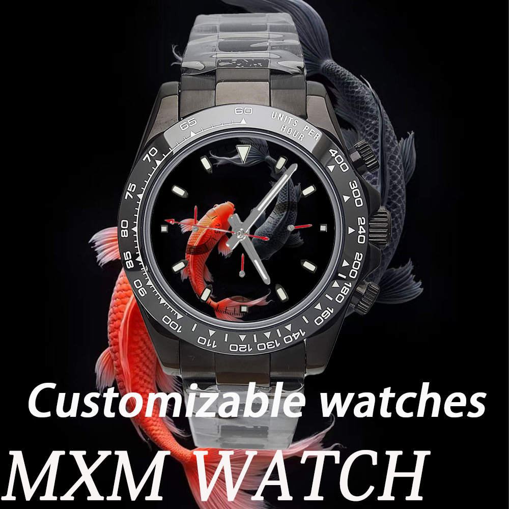 Leather Bracelet - Spersonalizowany Kreatywny Zegarek VK63 39.3mm Męski