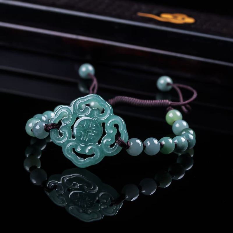 Jewelry & Watches Review - Bransoletka z naturalnego jadeitu klasy A,