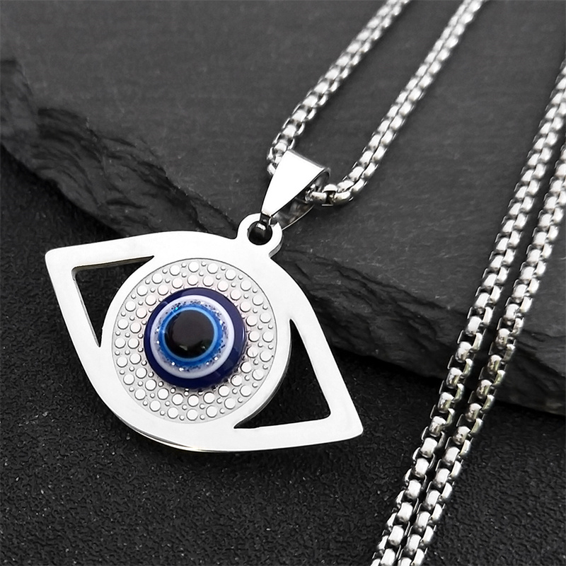 Jewelry & Watches Review - Islamski Naszyjnik Hamsa z Niebieskim Okiem